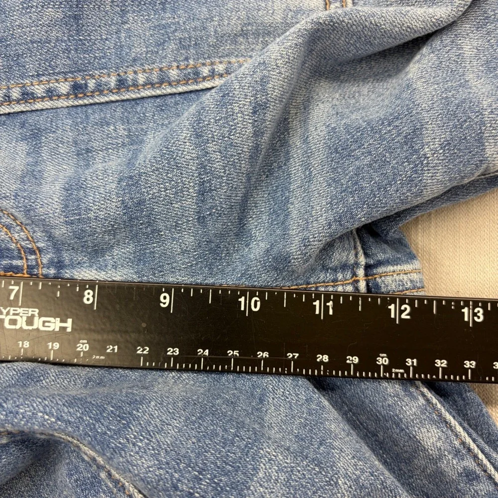 DAZE Wide Leg Jeans Cotton Blue Raw Hem Size 29 D00016323SO-TXTME